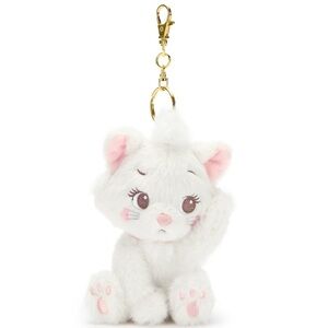Tokyo Disney Marie Plush Keychain Bag Charm The Aristocats Pink White Accessory